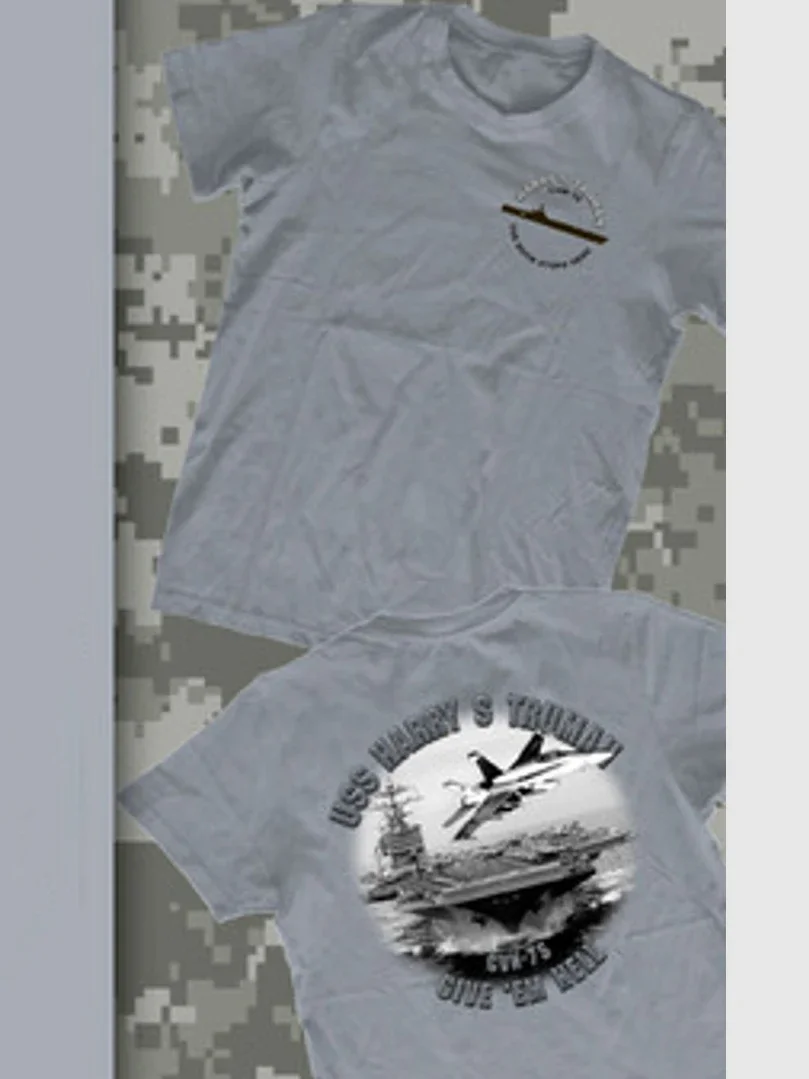 USS Harry S. Truman  (CVN-75) Nimitz-class Aircraft Carrier T-Shirt Short Sleeve Casual 100% Cotton O-Neck Mens T-shirt