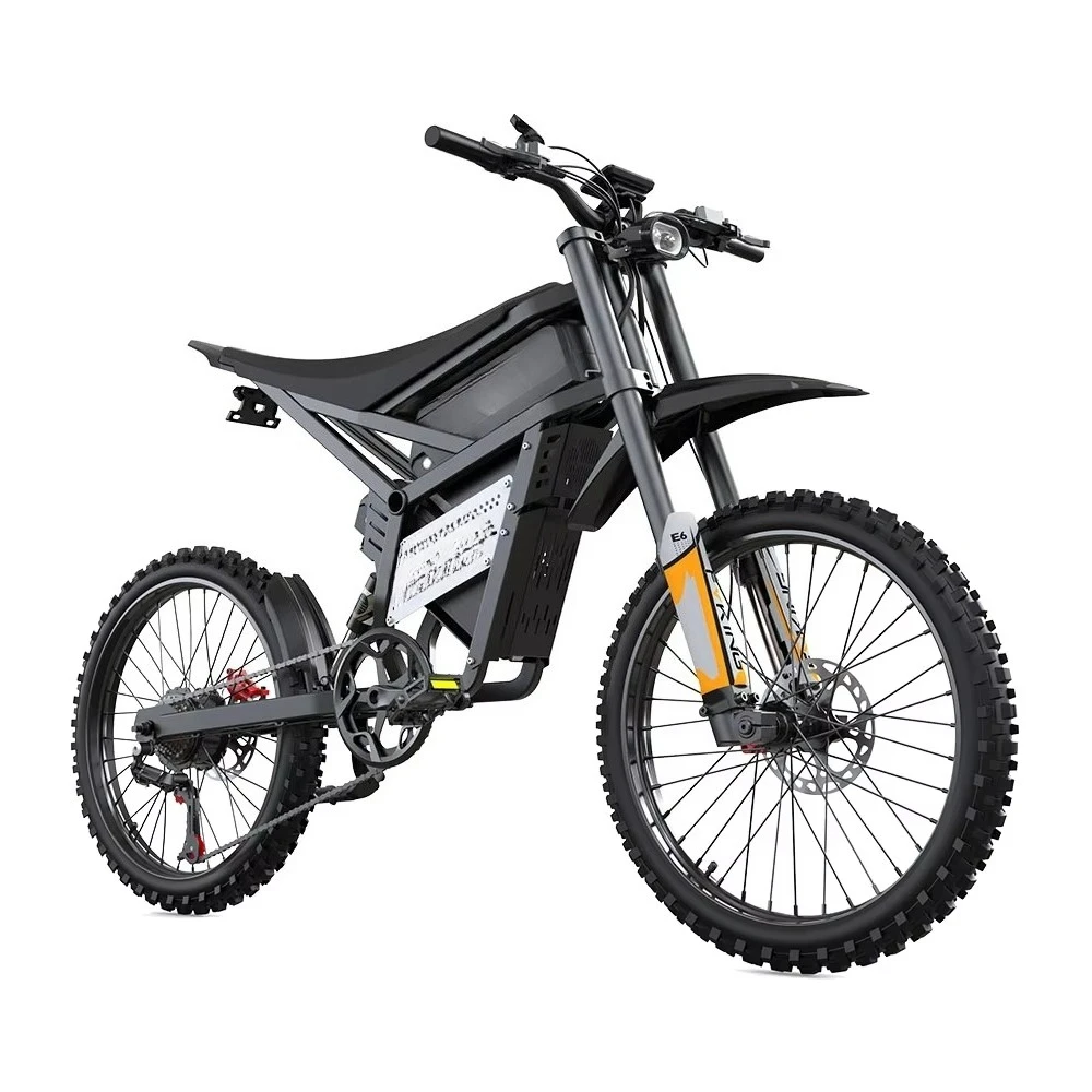

E6 Electric Motorcycle Adults 2500W(Peak) Motors 25inch Tire Electric Bike 52V40AH Battery Speed 60Kmh Mountain E-bikes