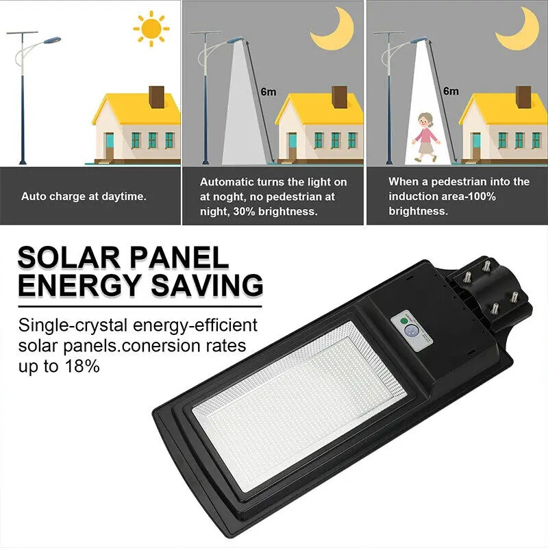 10000W 936LED Solar Straat Lamp Tuin Wandlampen IP65 Waterdichte Outdoor Verlichting Met Afstandsbediening Pir Bewegingssensor Lampen