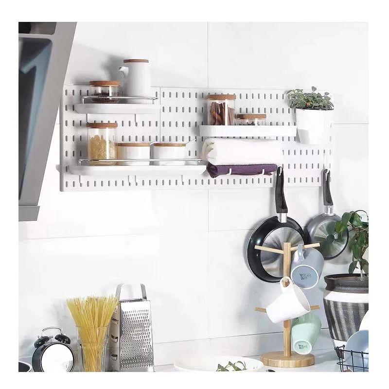 Pegboard Wall Panels Pegboard Wall Organizer Mounting Display Diy Pegboard Kit Tool Storage Panel Board Rack Bathroom Kitchen