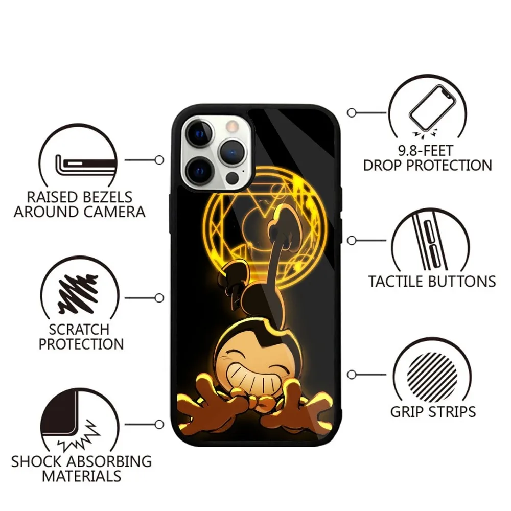 B-Bendy And The Ink Machines Phone Case For iPhone 15,14,13,12,11,Plus,Pro,Max Mini Magsafe Magnetic Wireless Charging