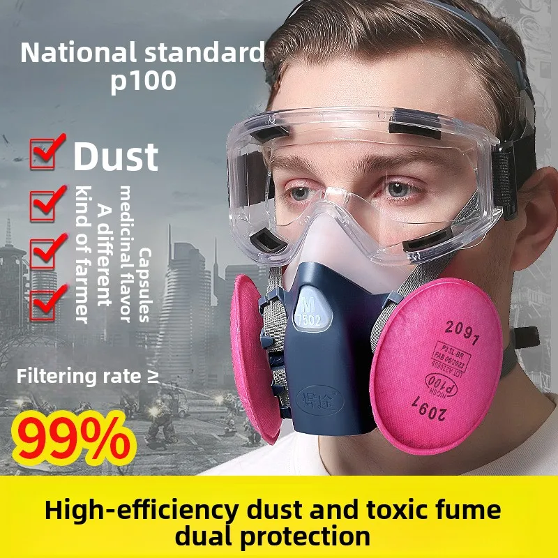 

7502 Respirator Kit - White Silicone + 2091/2097 Filters & Anti-Fog Visor