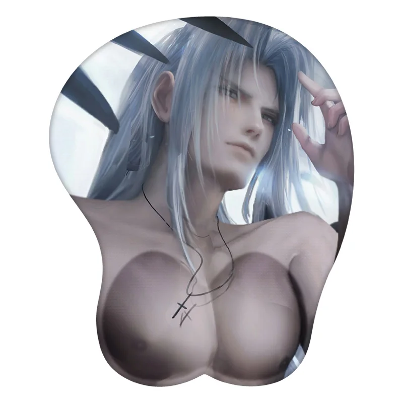 

Sephiroth 3D коврик для мышки с Аниме Коврик для мыши, силиконовый сексуальный креативный игровой коврик, подарок