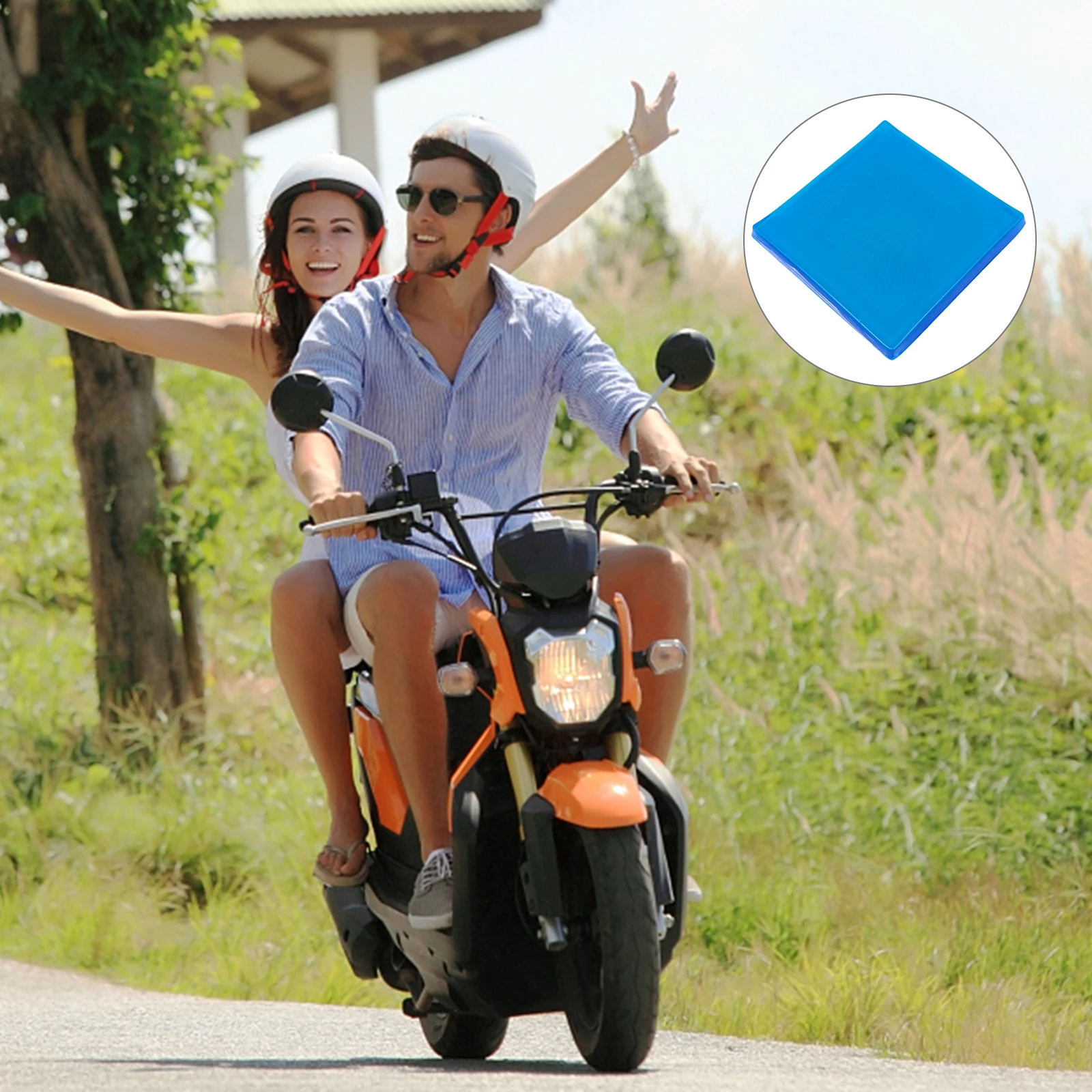 

Cooling Gel Pad Polyurethane Fiber Seat Cushion for Motorbike Lightweight Compact Long Lasting Hot Summer Riding Practical