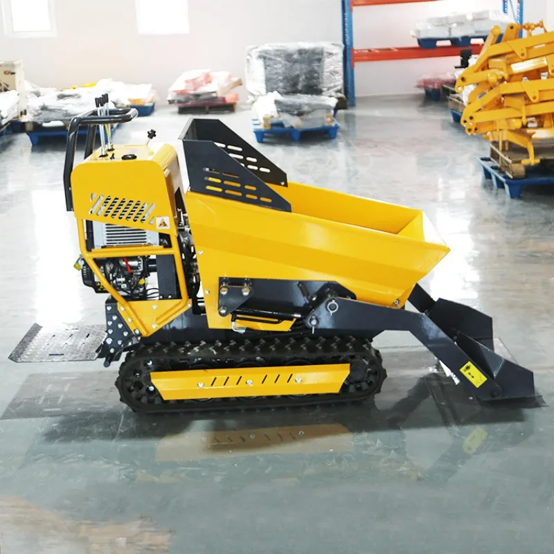 Factory Direct Sales of Mini Tracked Dump Trucks Standing Fully Hydraulic Walk-behind Models CE Certified Construction Machinery