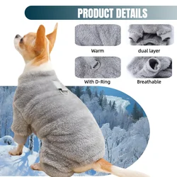 Soft Fleece Dog Clothes Autumn Winter Warm Pet Costume For Small Dogs Jumpsuit Puppy Sweater Coat Chihuahua Overalls Pet Outfits