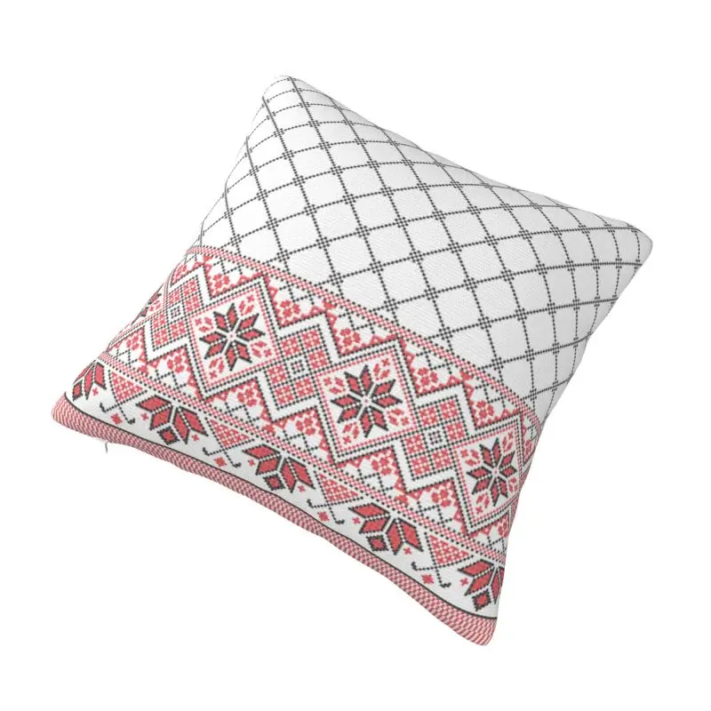 Custom Arabic Keffiyeh Traditional Pattern Cushion Covers 45x45cm Soft Tatreez Embroidery Art Pillow for Sofa Square Pillowcase