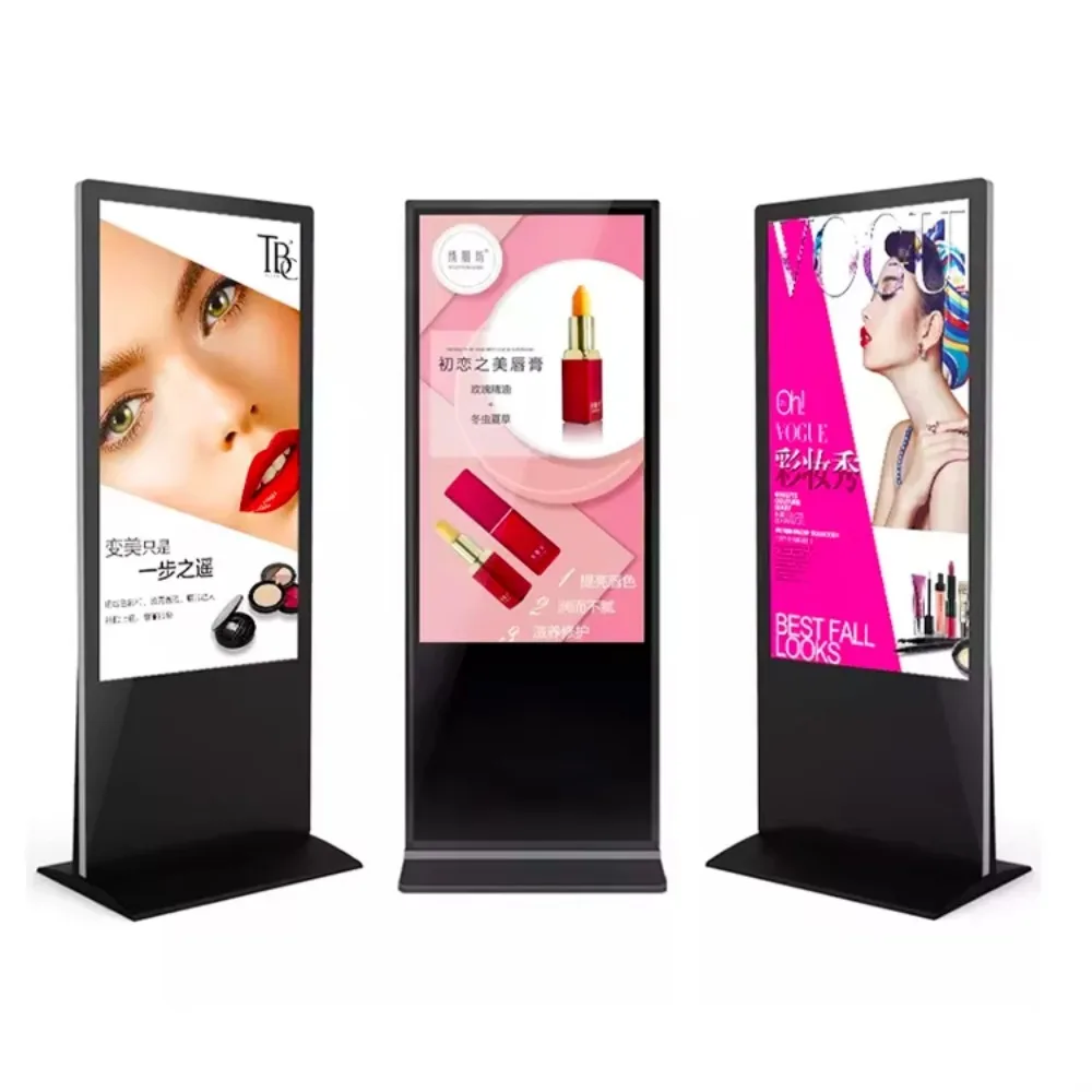 

55 Inch Indoor LCD Floor Standing Advertising Display Touch Interactive Screens AD Kiosk Stand Alone Digital Advertising Machine