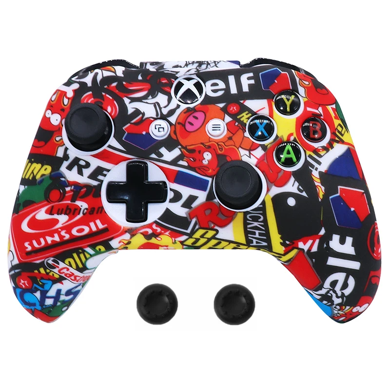 New Silicone Gamepad Protective Case Skin For XBox One Slim Controller Protector Camouflage Controle Cover Joystick For XBOXONES