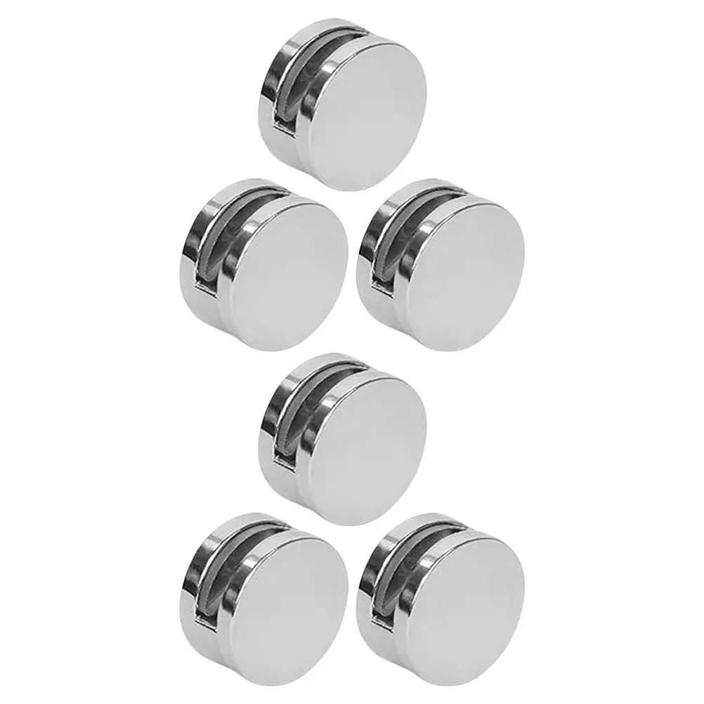 6 قطعة مقاطع تركيب المرآة لمرآة بدون إطار جدار تثبيت بين قوسين رف زجاجي حامل دعم تصميم حديث مقاوم للصدأ