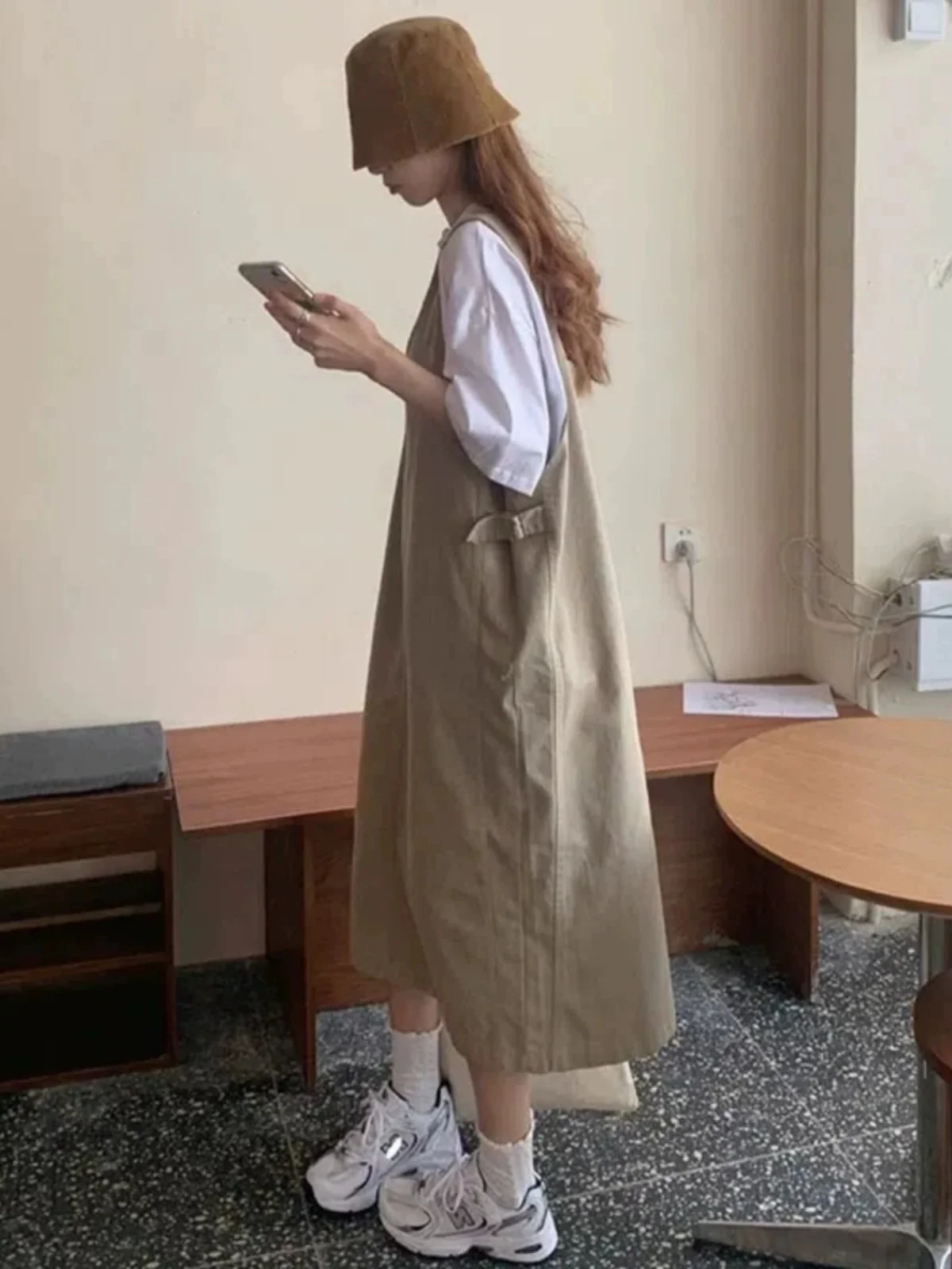 plus Size Women's Summer Workwear Overalls Skirt Set Loose Fit Slimming Japanese Style Two-Piece Set Comfortable Casual Outfit