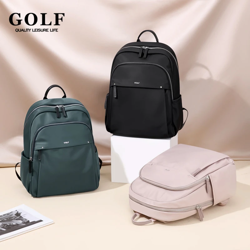 GOLF-Petit sac à dos rose pour femme, sac à dos Oxford imperméable, sacs de voyage décontractés pour femme, tendance 2024