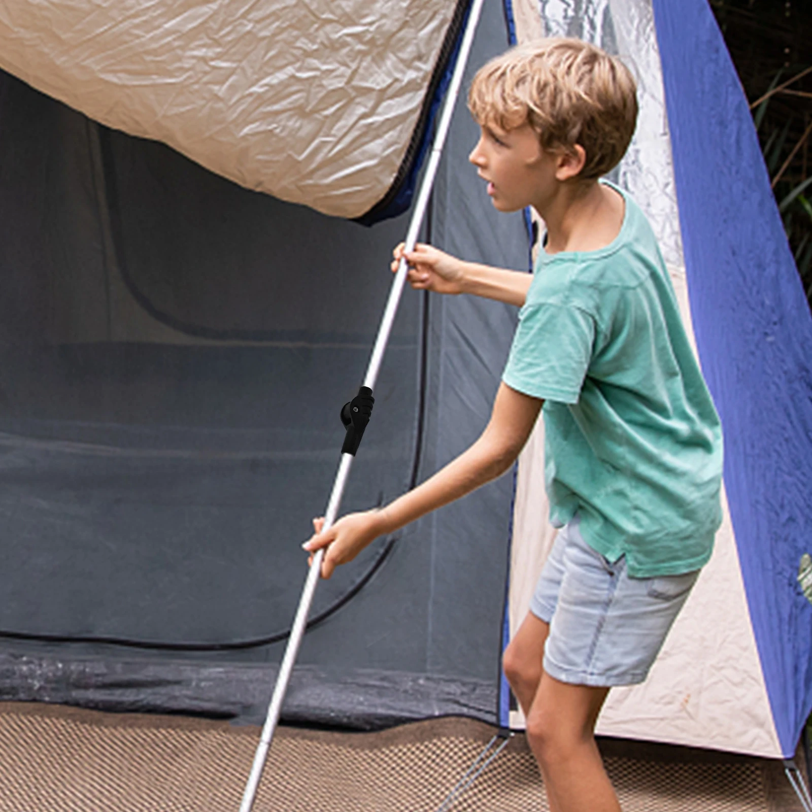 

4pcs Tent Support Rod Connectors Lightweight Durable Portable Folding Joint For Outdoor Awnings Canopy Replacement Camping