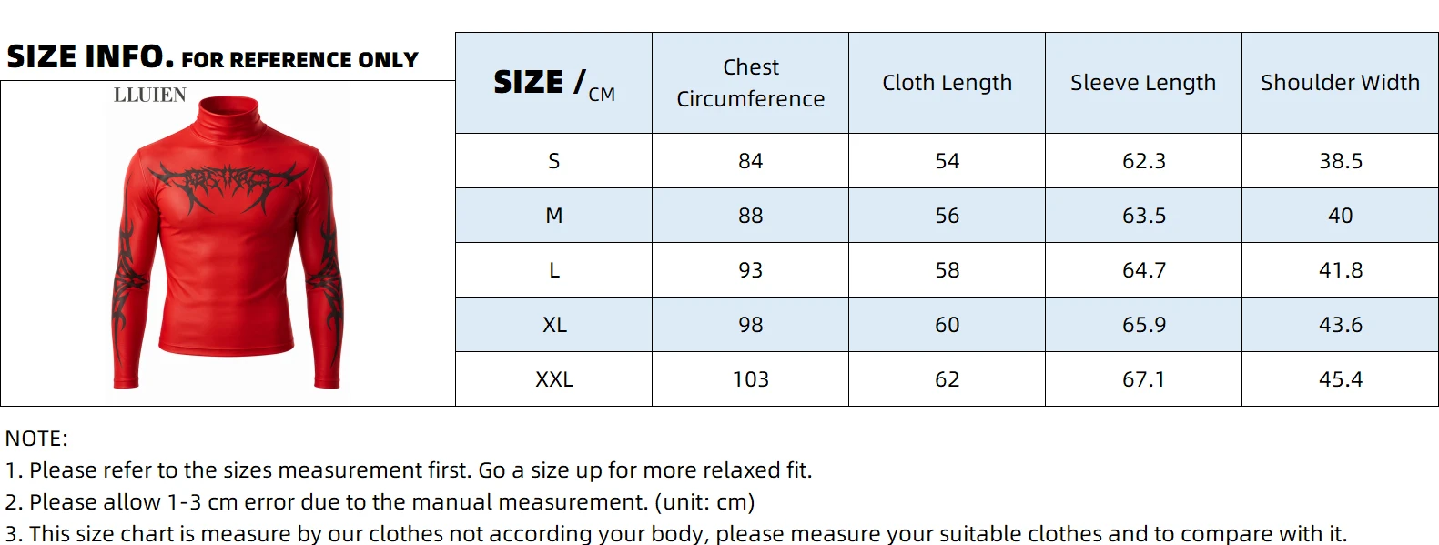 LLUIEN 2026 Neues Modisches Herren Crop-Top Langarm Rollkragen-Shirt mit Aufdruck 100% Polyester Nachtclub Mesh Enganliegendes T-Shirt – Detail 1