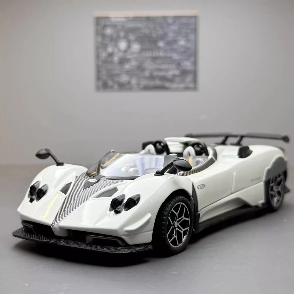 Pagani Zonda Apollo EVO – modèle de voiture jouet, son et lumière, portes métalliques moulées sous pression, modèles de véhicules ouverts, ornements de loisirs pour garçons, cadeaux, 1:32