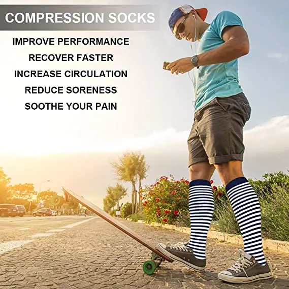 Compression Socks For Varicose Veins Men Women Crossfit Nurses Best Atheletic Football Outdoor Running Hiking Compress Socks