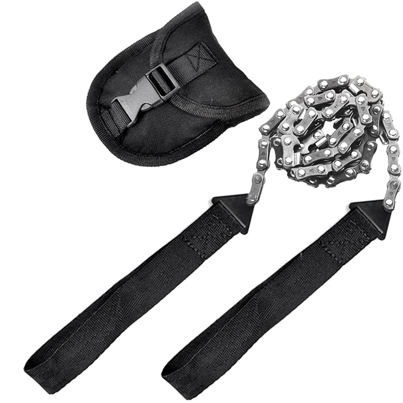 Emergency Camping Hiking Tool 11-Sawtooth Outdoor Tools Hand Zipper Saw Garden Logging Survival Portable Chain Saw