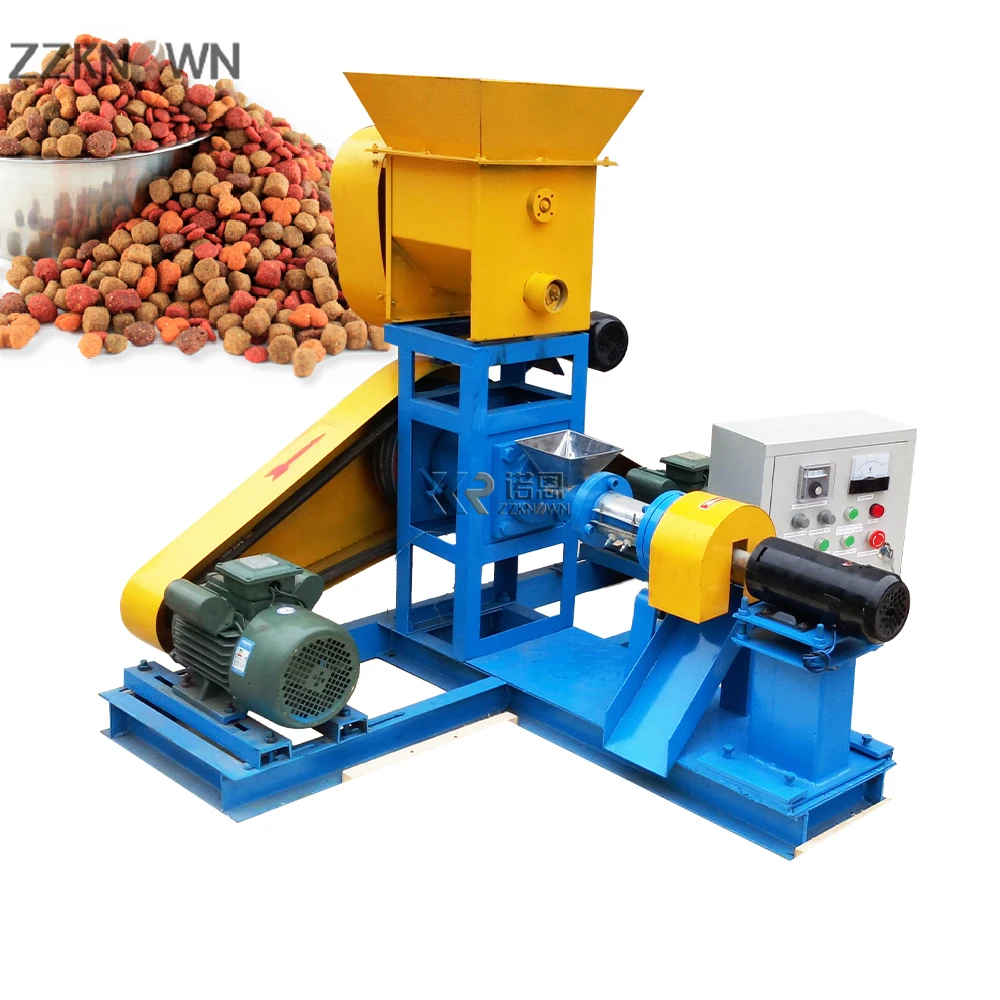 High Output Commercial 200-250kg/h Floating Fish Feed Pellet Machine Supplier Fish Feed Extruder Machine High Quality