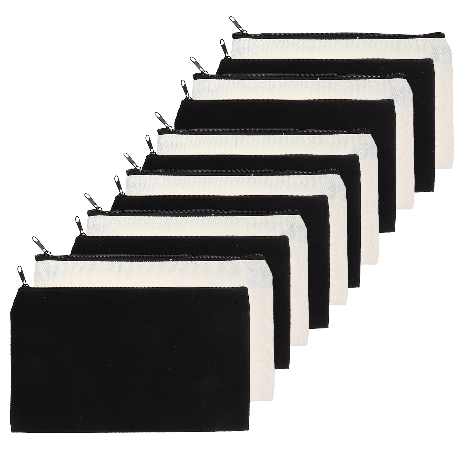 Canvas Zipper Storage Bag Travel Makeup Toiletry Pouch for Men Women Portable Bag Sublimation Design DIY Pencil Case