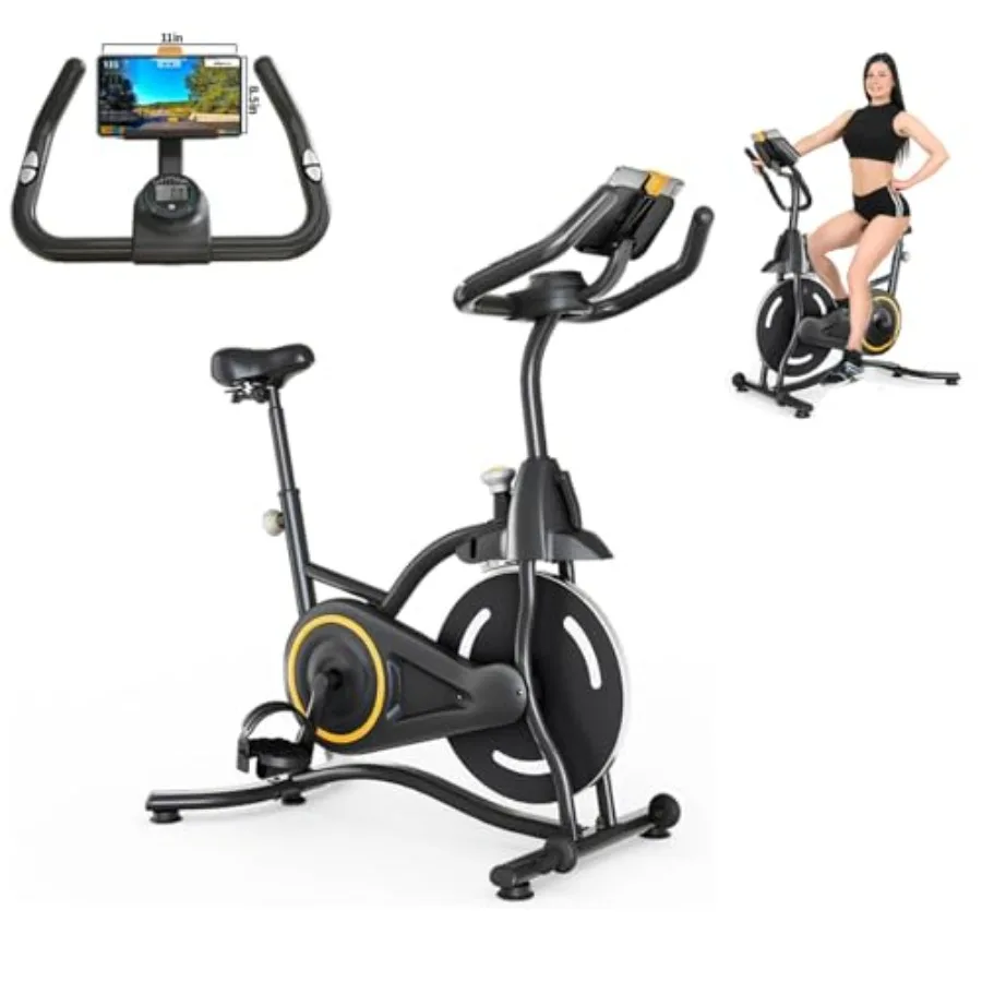 

Indoor Cycling Bike Silent Belt Drive Heavy Flywheel Digital Display Home Gym Cardio Workout Training