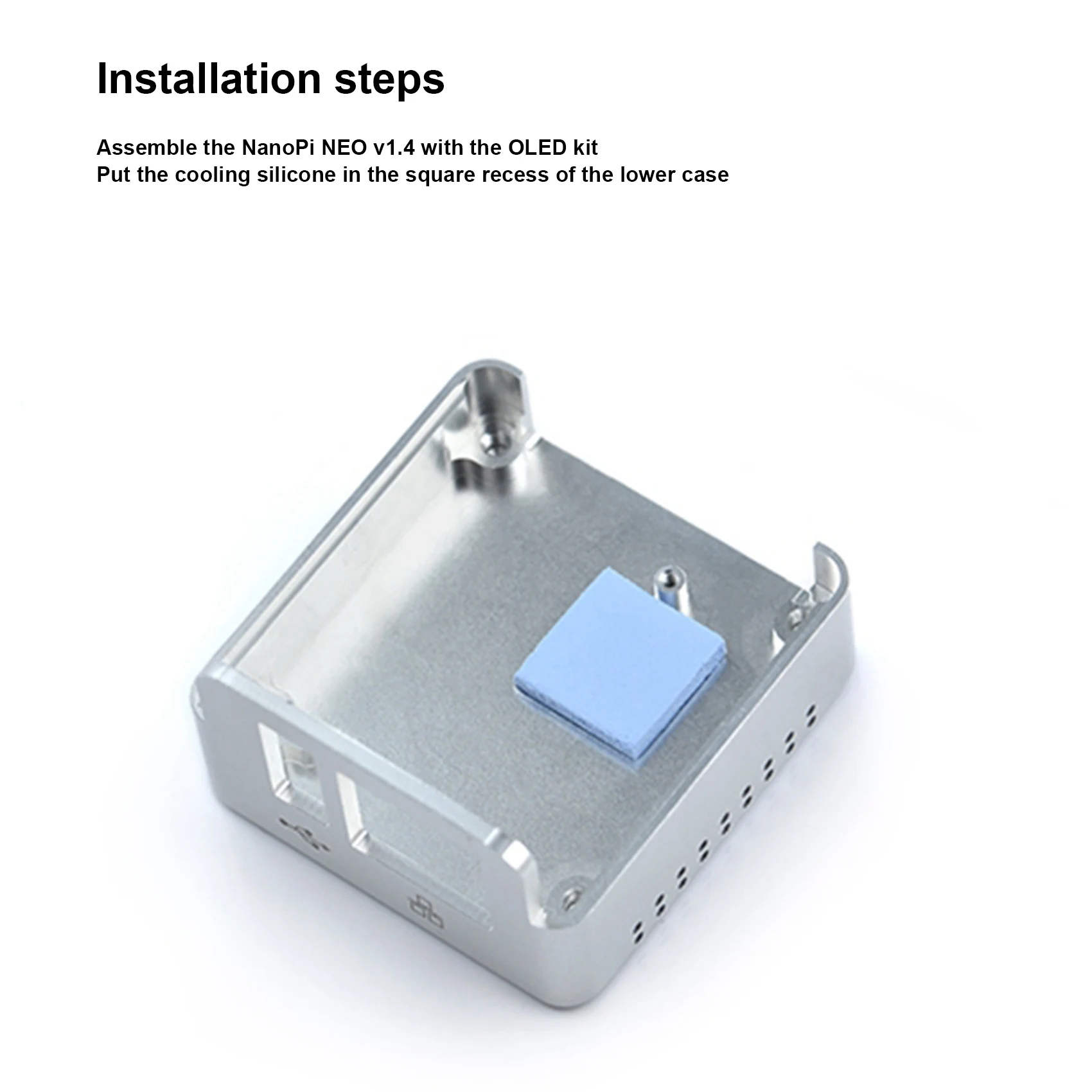Zestaw Reliablenanopi NEO+OLED Display+Metal Case Kit Open Source H3 Development Board DDR3 RAM Ubuntu Openwrt Armbian