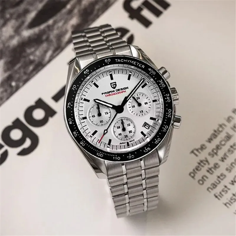 NEW PAGANI DESIGN V4 Moon Watches Men Top Brand Quartz Watch Sports Waterproof Wristwatch Speed Chronograph Relogio Mascullino