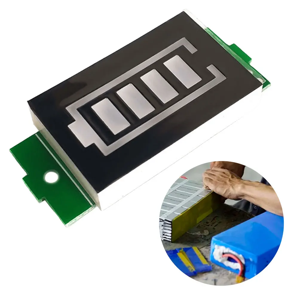 1/2/3/4/6/7/8S Battery Power Level Indicator LED Display Li-ion Battery Capacity Display Module 4 Sections 3-34V 5mA