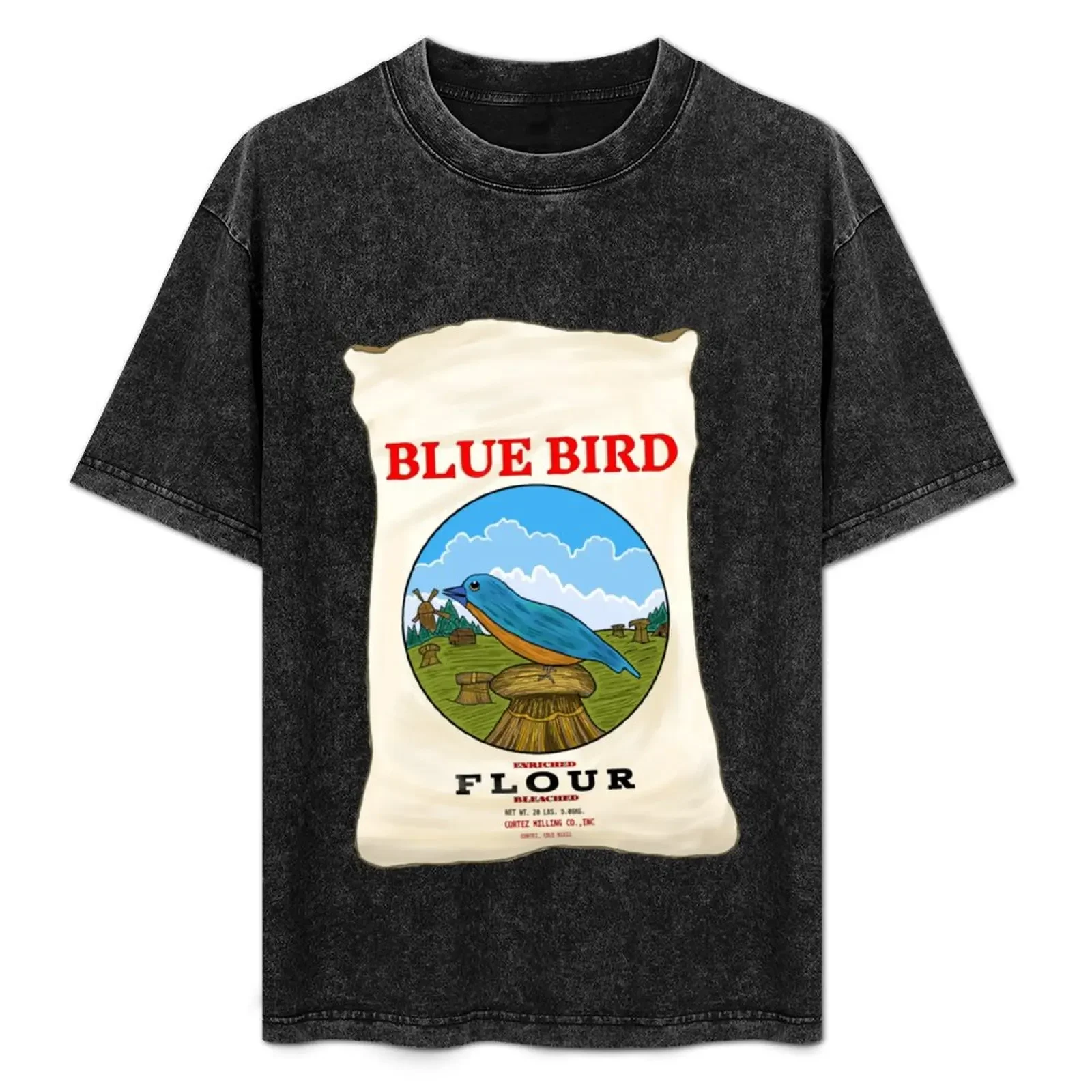 

Blue Bird Flour T-Shirt summer tops rapper graphic tees customs cotton graphic tees mens t shirts