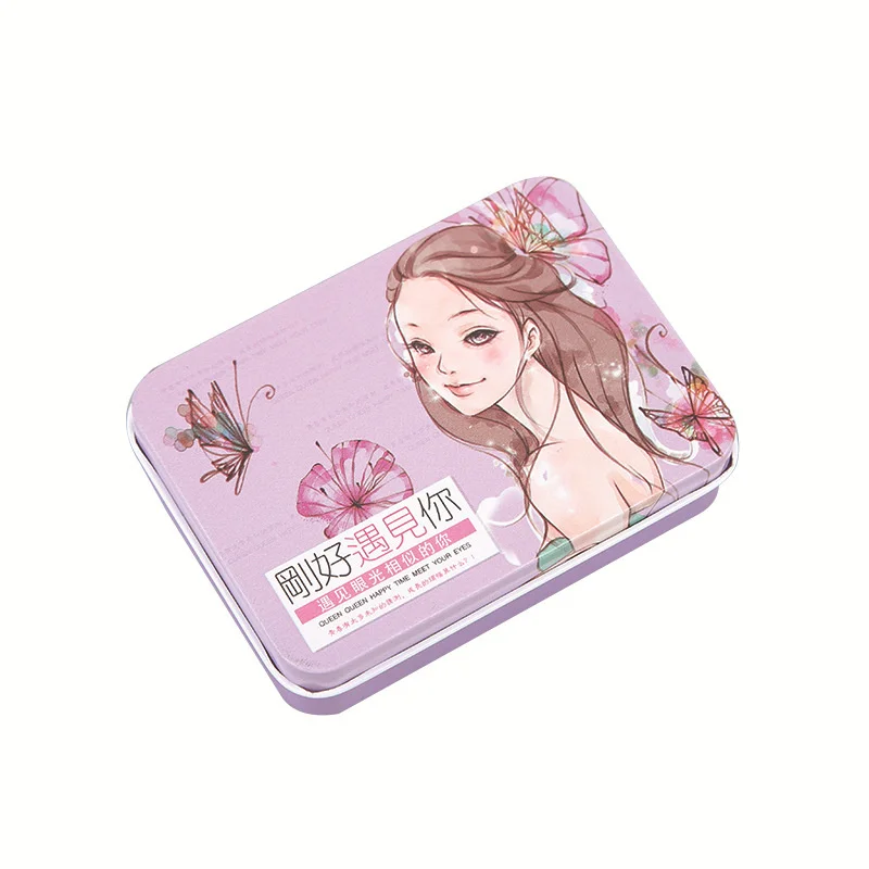 

Металлическая коробка, переносной ящик для хранения, мини-железная коробка, красочная бумажная брошь для поделок своими руками, рекламные подарки, сувениры для вечеринок