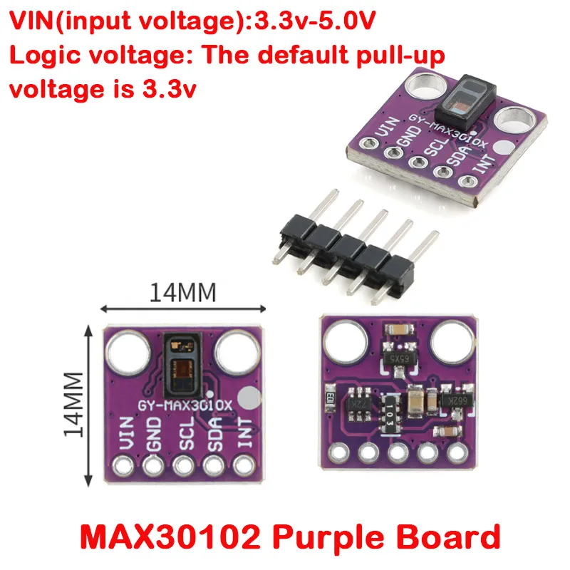 MAX30102 MAX30100 Heart rate Sensor Module Puls detection Blood oxygen concentration test For Arduino Ultra-Low Power