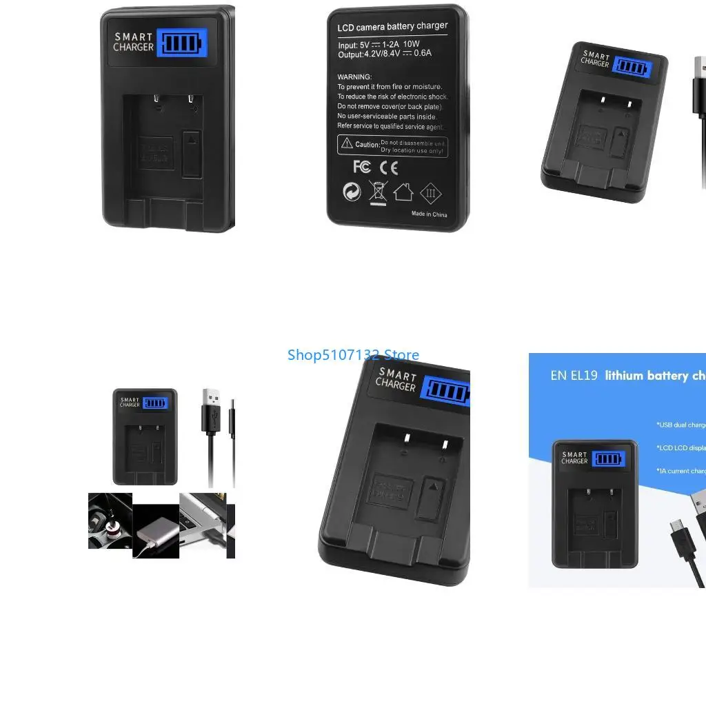 87HD LCD USB EN-EL19 Replacement for S100 S2500 S2550 S2600 S2700 S2750 S2800 S3100 S3200 Cameras Batteries