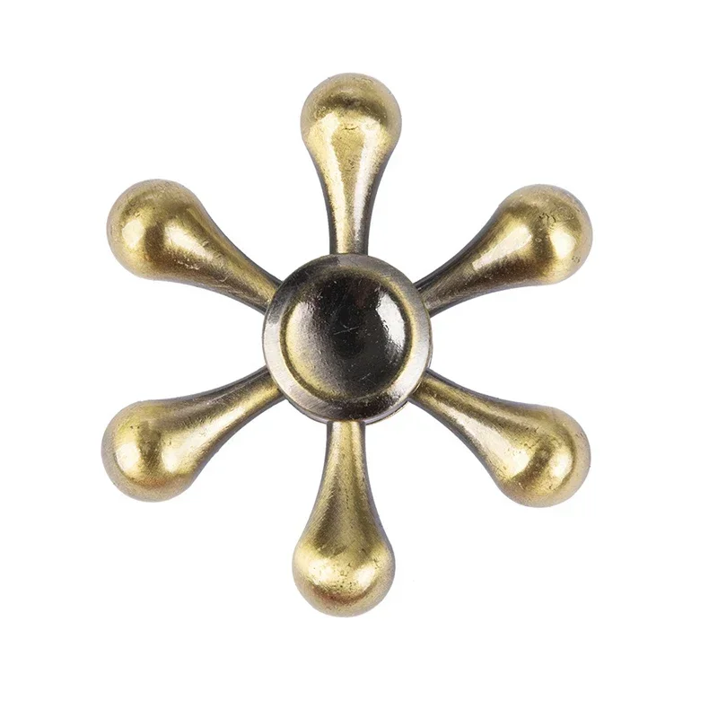 Mão de cobre fidget spinner bronze metal edc rolamento dedo brinquedos giroscópio para crianças alívio do estresse meninos presente natal