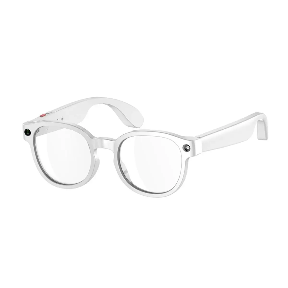 B21B AI Smart Glasses AI Translation 5MP HD Camera 4K Image Bluetooth Call Recording Music Smart Sunglasses White