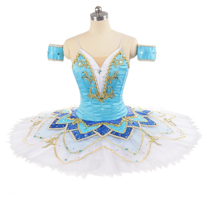 Sleeping beauty professional tutu ballet blue bird classical pancake Ballet Tutus competition Costume ocean blue for girl  0175