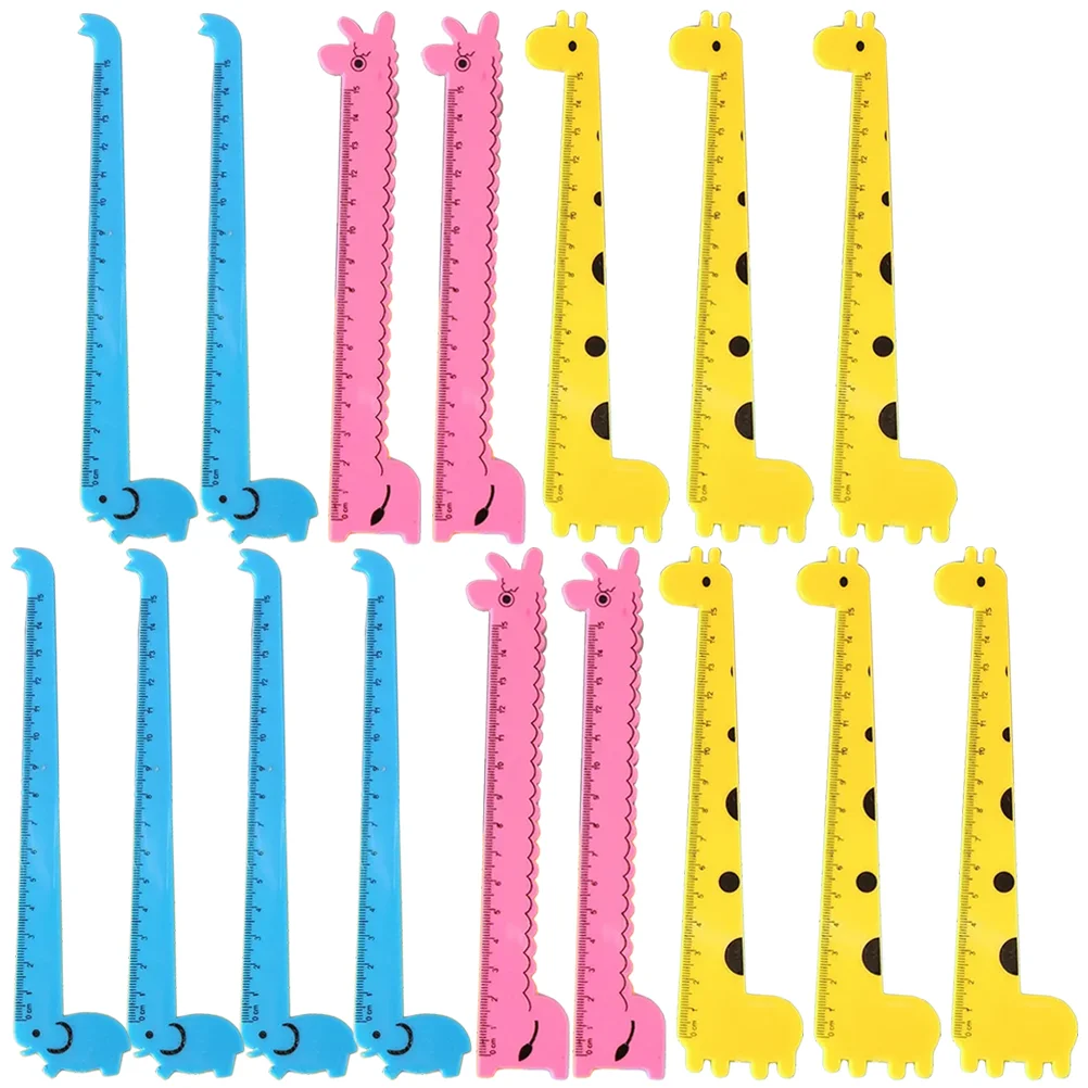 Règles de girafe en plastique pour enfants, droites, multifonctions, pour la maison, pour étudiant, nouveauté, 30 pièces