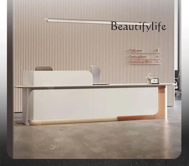 Beauty Salon Clothing Store Hotel Company Office Modern Light Luxury Reception Desk Front Desk