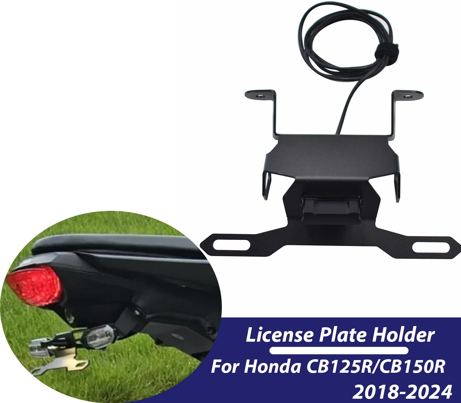 

For Honda CB125R CB150R CB250R CB300R 2018-2024 License Plate Holder Motorcycle Tail Tidy Fender Eliminator Accessories