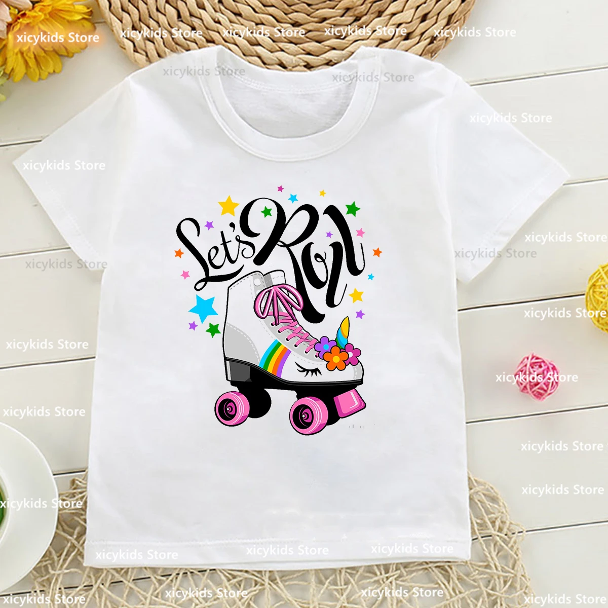 I Love Figure Skating Girls T Shirt Figure Skating Printed Kids T-Shirt Fashion Trendy Girl Clothes Summer Toddler Tshirt Tops