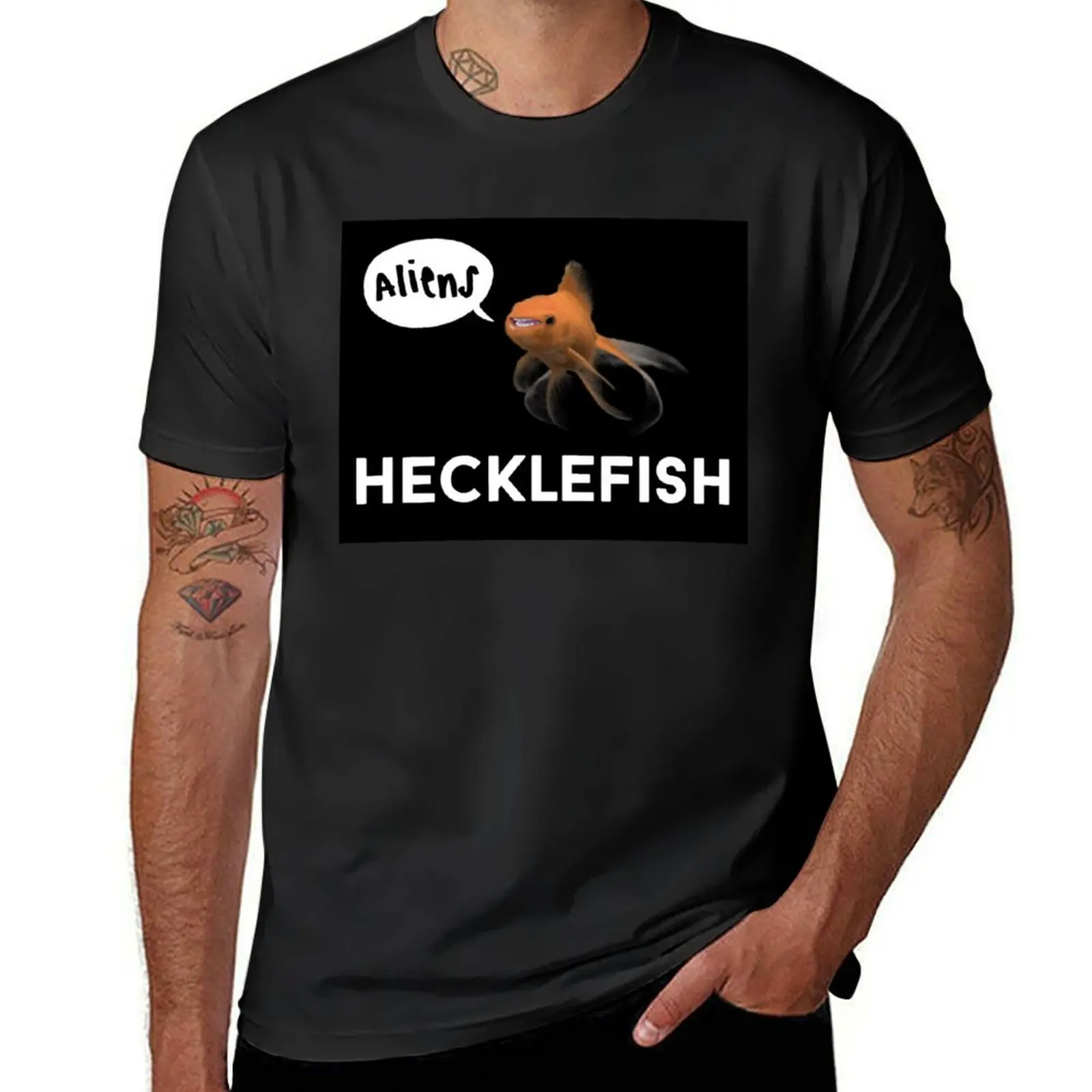 

Hecklefish T-shirt summer clothes blacks quick drying big and tall t shirts for men