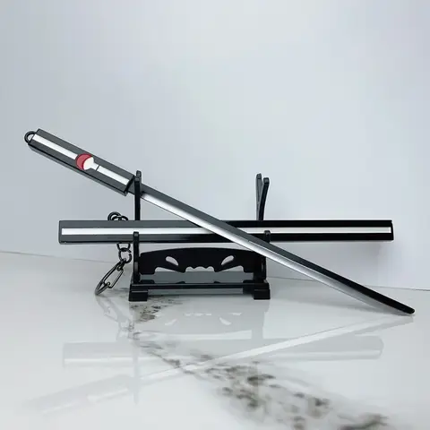 22cm (8.66in) Anime Peripherals Uchiha Sasuke Miniature Kusanagi No Tsurugi Zinc Alloy Metal Model Craft Toys Sword with Sheath