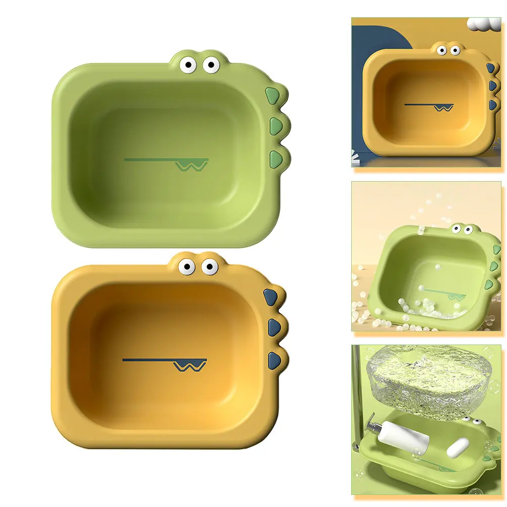 

2Pcs Baby Washing Basin Portable Infant Washbasin Sturdy Cartoon Kids Bathtub for Home Car Garage Use Newborn Cleaning Pan