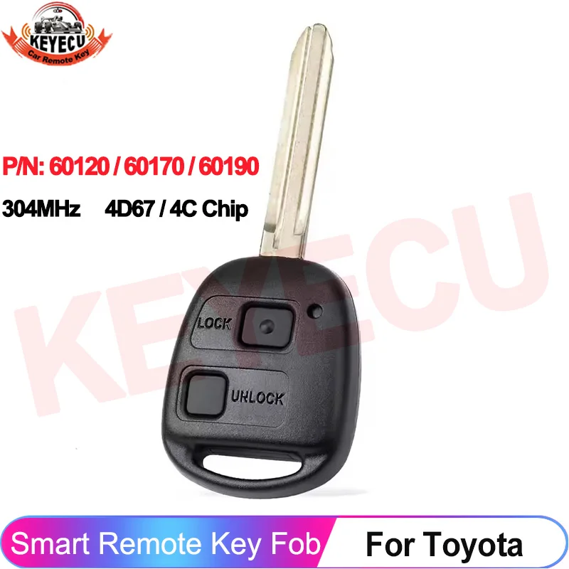 

Ключ-пульт KEYECU 304 МГц с чипом 4D67 / 4C для Toyota Prado 120 (2002-2004), Corolla, RAV4, Tarago, Avensis, Verso. Артикул: 60120 / 60170