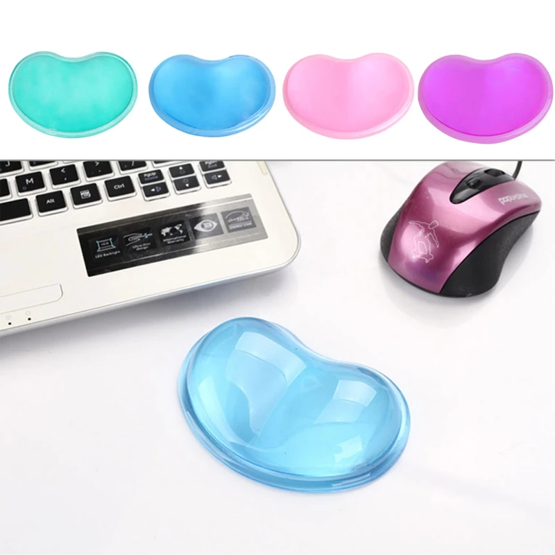 900f gel translúcido silicone ondulado mouse almofada apoio resto pulso para computador portátil