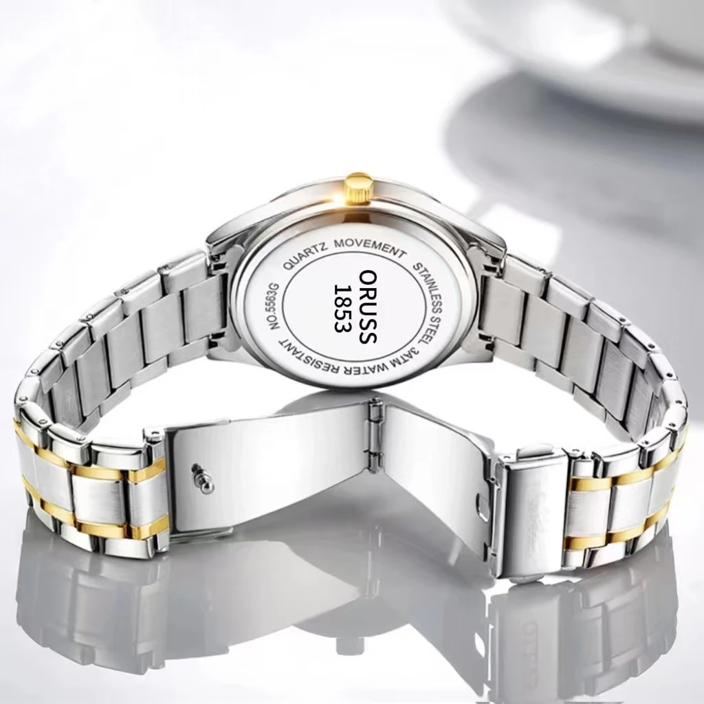 ORUSS Original High-end Luxury Men's Watch Luminous Watch for Man Watch Fashion Wristwatches Stainless Steel Waterproof Quartz