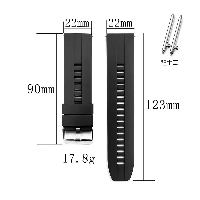 20mm 22mm Silicone band for Samsung Galaxy Watch 7-6-4-5 pro-6 classic/Active 2 40/44mm strap huawei watch gt 3-2-4 pro bracelet