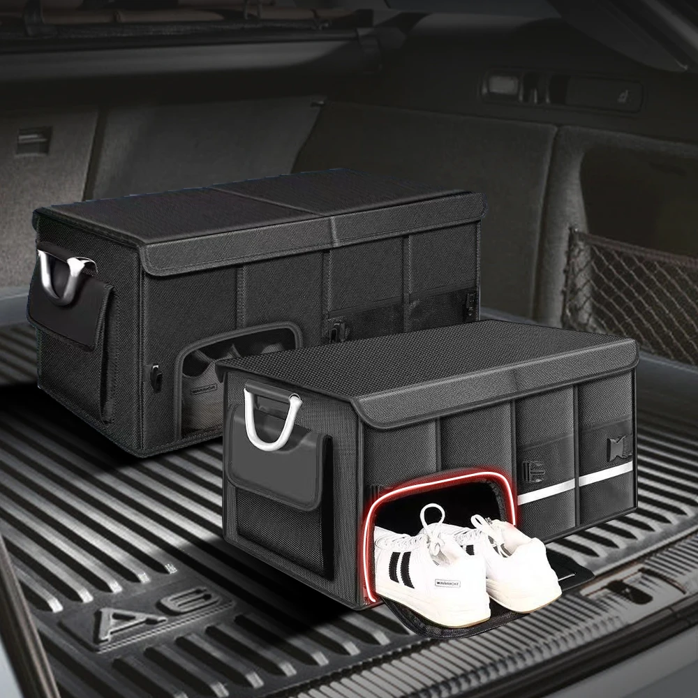 70L Large Trunk Organizer for SUV Backseat Collapsible Car Trunk Organizer Car Waterproof Emergency Storage Box for Truck