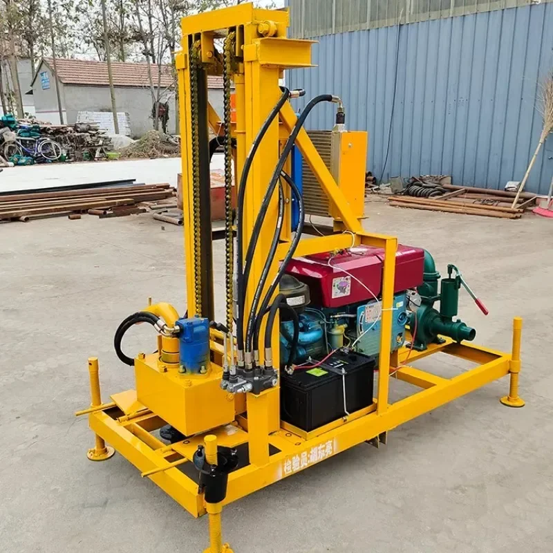 

50m 100m 200m 300m Small Handheld Borehole Rigs Diesel Hydraulic Portable Water Well Drilling Rigs Machine Mini