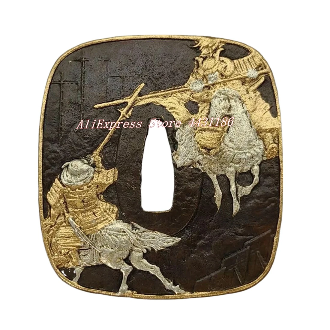 

Качественный медный японский самурайский меч Tsuba для катаны, вакидзаси, Танто, защитные накладки для рук