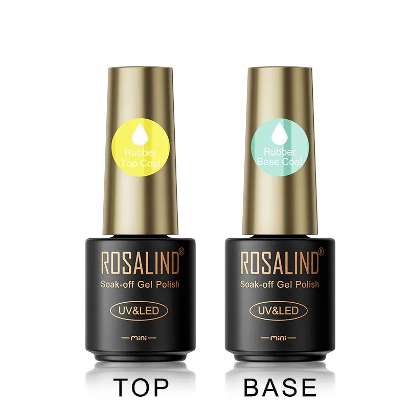 Rosalind Diamond Top Coat Gel Nail Polish Reinforce Rubber Base Top Coat Gel Semi Permanent UV Led Cure Nail Art