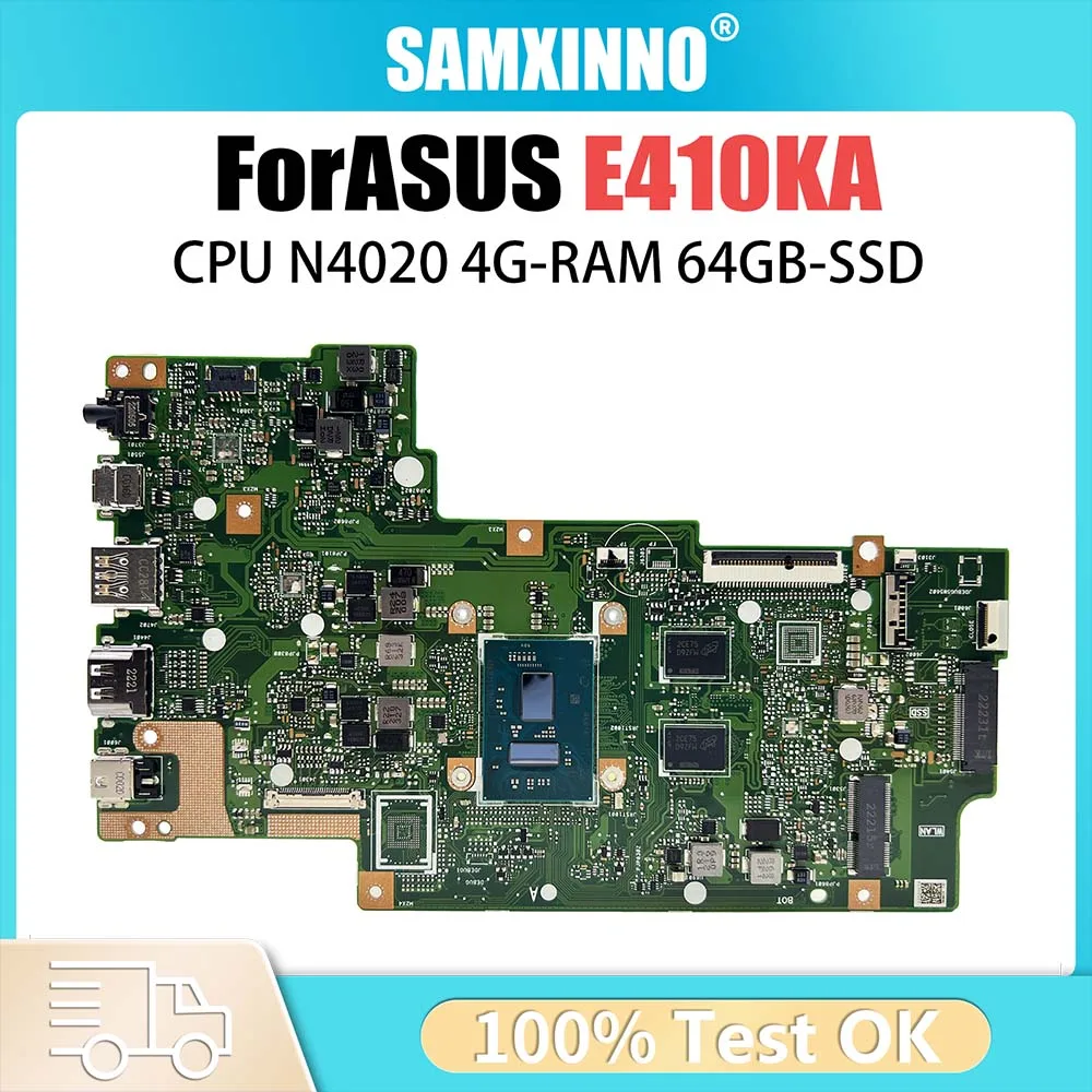 

E410KA Mainboard For ASUS Vivobook Go 14 E410K E510KA E510K Laptop Motherboard CPU N5100 8GB RAM 100% TEST OK